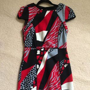 4.Collective‎ Cap-Sleeve Cheetah Print Dress Size 4